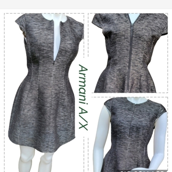 Armani‎ A/X Dueling zippers lbdress 4 - Picture 1 of 16